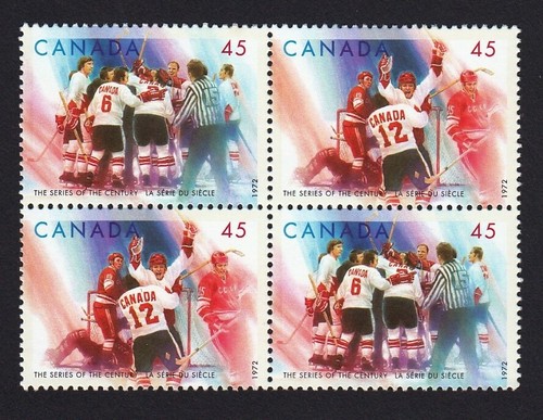 HOCKEY = GOL GANADOR HENDERSON SOVIÉTICO = Canadá 1997 #1659-1660 MNH Bloque - Imagen 2 de 2