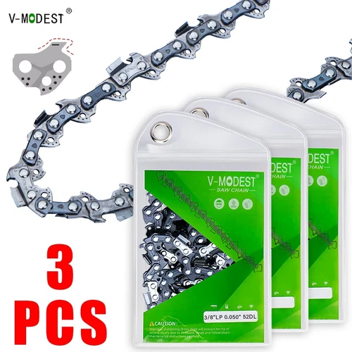 3 PACK 14 inch Chainsaw Saw Chain Blade 3/8" LP .050" Gauge 52 Drive Links