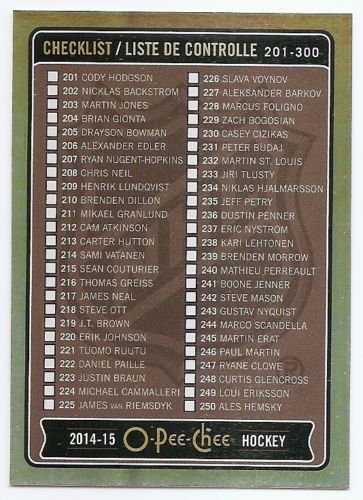 14/15 O-PEE-CHEE RAINBOW PARALLELS Hockey (#401-500) U-Pick from List - Picture 26 of 26