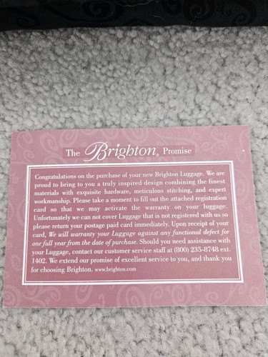 VTG Brighton Jacquard Black & Brown Croc.Emb. Leather Trim Garment Travel Bag. - Picture 3 of 8