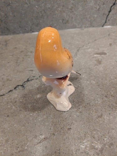 Vintage brauner Vogel sitzend auf Sitzstange Figur, Porzellan, glänzend, handbemalt - Bild 4 von 9