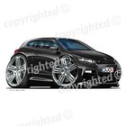 To Fit VW Scirocco R-Line - Vinyl Wall Art Sticker - Black