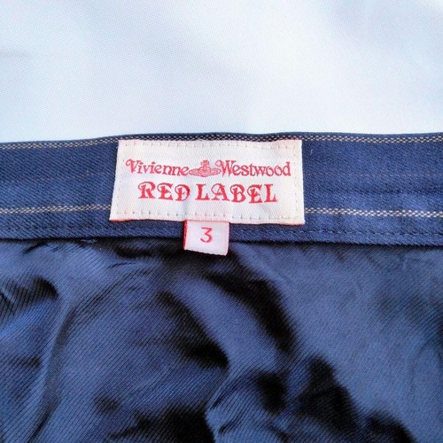 Falda Asimétrica Vivienne Westwood Rayas Azul Marino L Diseño Único - Imagen 3 de 8