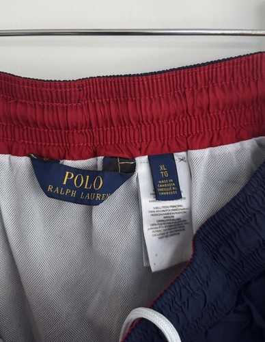 Pantalones Cortos de Natación Polo Ralph Lauren Azul Marino Con Borde Rojo XL - Imagen 11 de 13