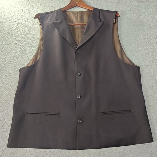 Caravelli Fusion Suit Mens 3 Piece 44L 38W Brown Henry3B Pleaded Business Casual - Picture 14 of 24