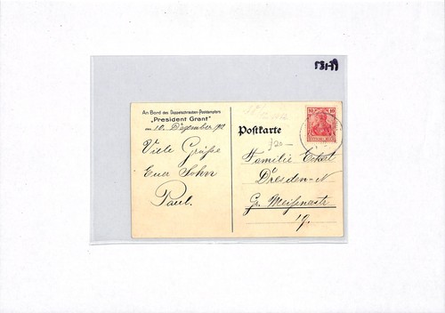 GERMANY USA Art Postcard HAMBURG-AMERIKA LINE *President Grant* {samwells}PF187 - Picture 6 of 12
