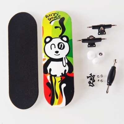 30mm Green Panda Complete Wooden Fingerboard Basic Deck