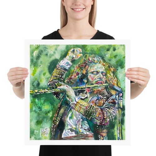 Retrato acuarela IAN ANDERSON - PÓSTER - ¡varios tamaños! pintura jethro tull - Imagen 2 de 7