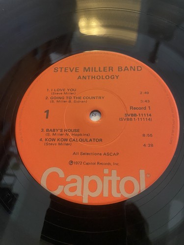 THE STEVE MILLER BAND-ANTHOLOGY-1972-COMPILATION-SVBB-611114-2xLP-VG VINYL - Picture 11 of 14