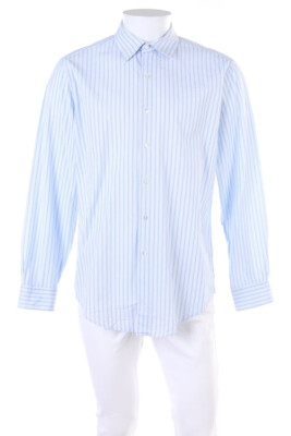 DKNY gestreiftes Hemd L hellblau
