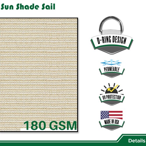 Goleray Sonnenschutz Segel Terrasse Markise Außen Garten Pool UV Überdachung Schutz Abdeckung - Bild 8 von 14