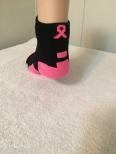   3 Pair Ladie's Breast Cancer Awareness Ankle Socks  