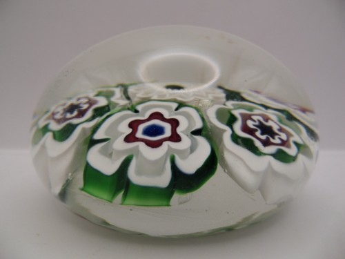 Vintage Murano Style Handblown Art Glass Millefiori Pattern Magnum Paperweight - Picture 4 of 15