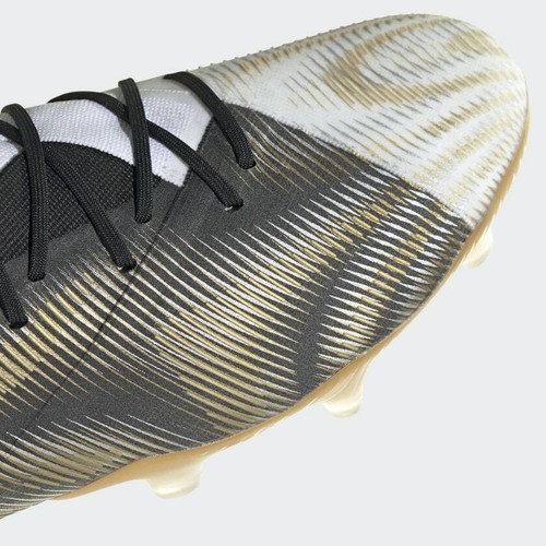 Adidas Nemeziz.1 Fg Mens Firm Ground Soccer Cleats Cloud White/Gold EH0555 NEW! - Picture 7 of 9