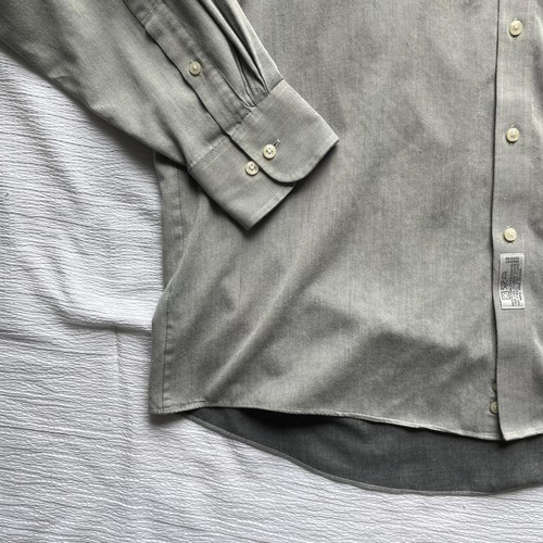 Geoffrey Beene Gray Wrinkle Free Dress Shirt Men's Size Large 16.5 34/35 - Picture 3 of 7