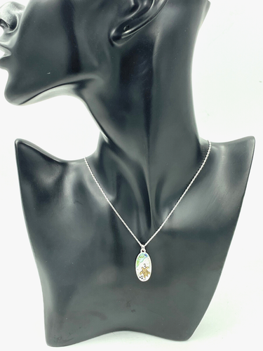 Turtle Abalone Pendant Necklace Sterling Silver - Picture 3 of 6