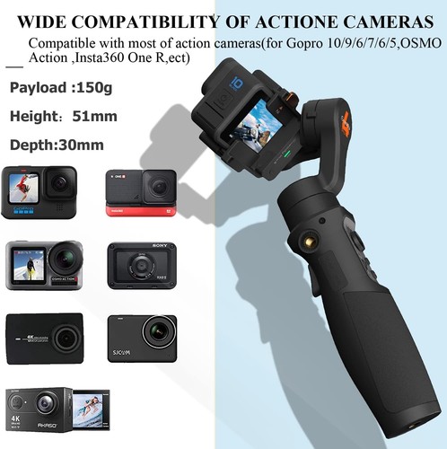 Hohem iSteady Pro 4 Action Cam Gimbal Stabilizer Compatible for Gopro Hero 13 12 - Picture 2 of 7