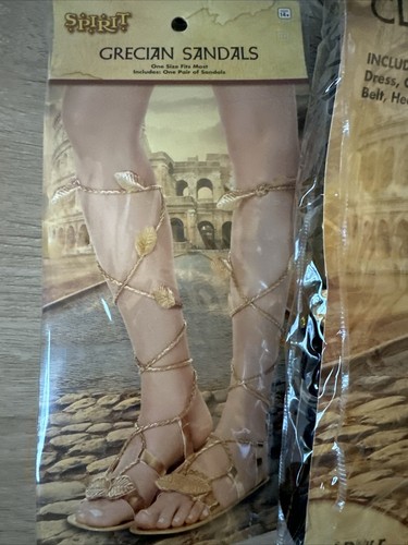 Squisito costume da donna Cleopatra taglia small con sandali greci abito Halloween - Foto 3 di 5