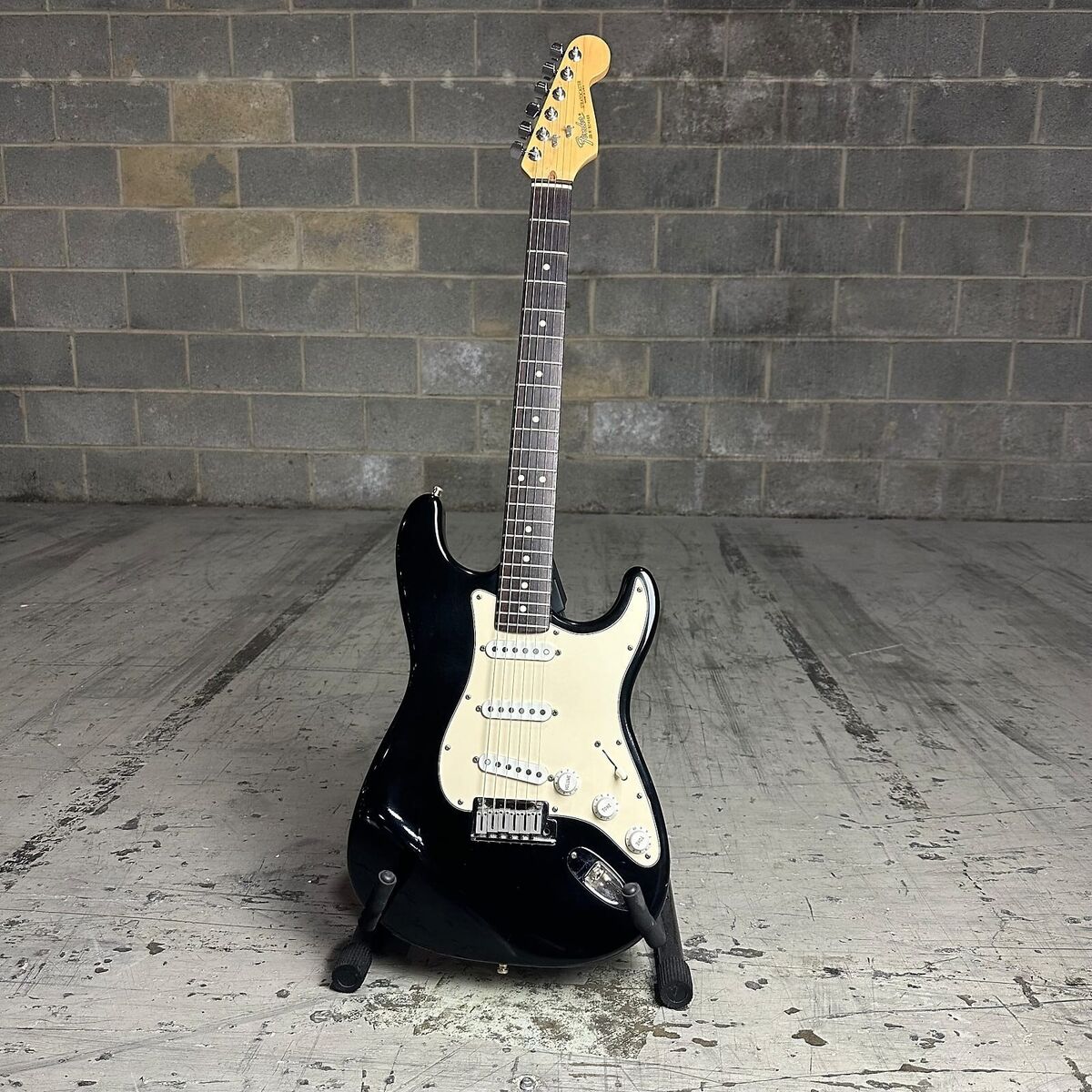 Fender American Standard Stratocaster Guitar Black 1989 with Fender American Standard Stratocaster Guitar Black 1989 with