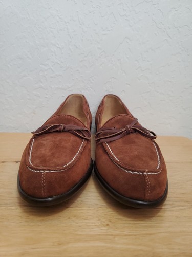 Zelli Shoes Mens Size 11N Brown Suede Loafer Apron Moc Toe Horsebit 1273 - Picture 2 of 24