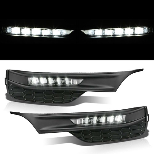 Pair For 2016-2017 16-17 Honda Accord Sedan Bumper LED Fog Lights Lamps W/Wiring - Foto 4 di 11