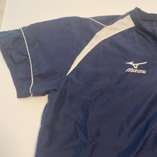 Mizuno 1/4 zip shirt sleeve windbreaker blue size small - Picture 6 of 11
