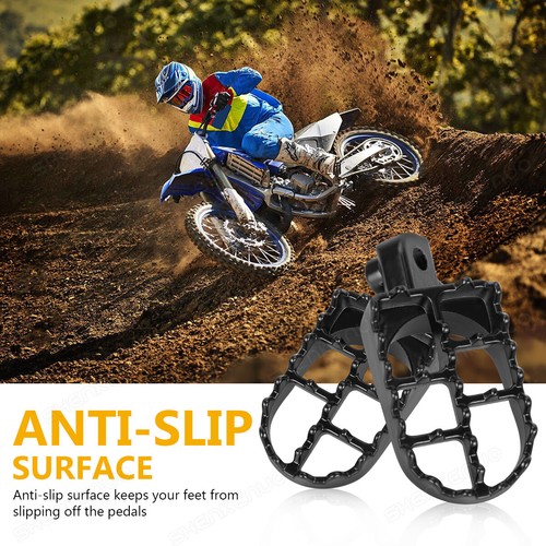 Wide Footrests Foot Pegs Pedal For Yamaha YZ65 85 125 250 125X 250X WR 250F 450F - Picture 6 of 9