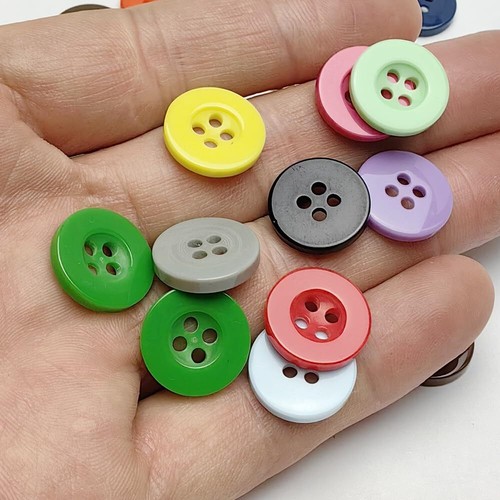 100pcs Mix Lots Solid Resin Button 4 Holes Craft Clothe Sewing Wholesale Mult... - Picture 3 of 5