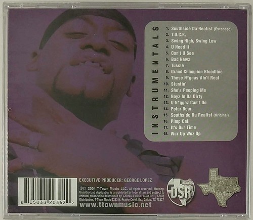 Big Tuck violet Hulk version instrumentale rare CD Dirty South Rydaz Texas NEUF ! - Photo 2/5