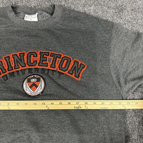 Princeton University Champion Sweatshirt Mens Medium Gray Ivy League Embroidered - Picture 4 of 9