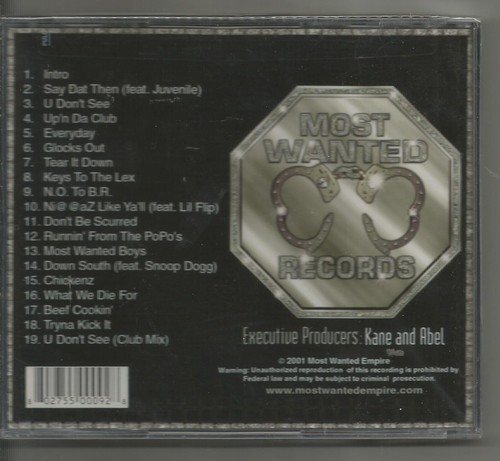 KANE & ABLE PRESENTS - MOST WANTED BOYS - DOWN BAD - PA VERSION - FEA. JUVENI~~~ - Picture 2 of 2