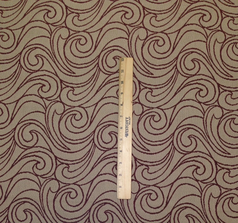 TELA EXTERIOR INTERIOR EXTERIOR JACQUARD GEOMÉTRICO ROJO AMAPOLA OUTDURA FROLIC POR YARDA 54"W Foto 2 de 4