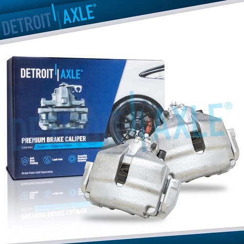 Pair Front Brake Calipers w/ Brackets for Volkswagen Jetta Passat Beetle Audi A3 - Picture 1 of 7