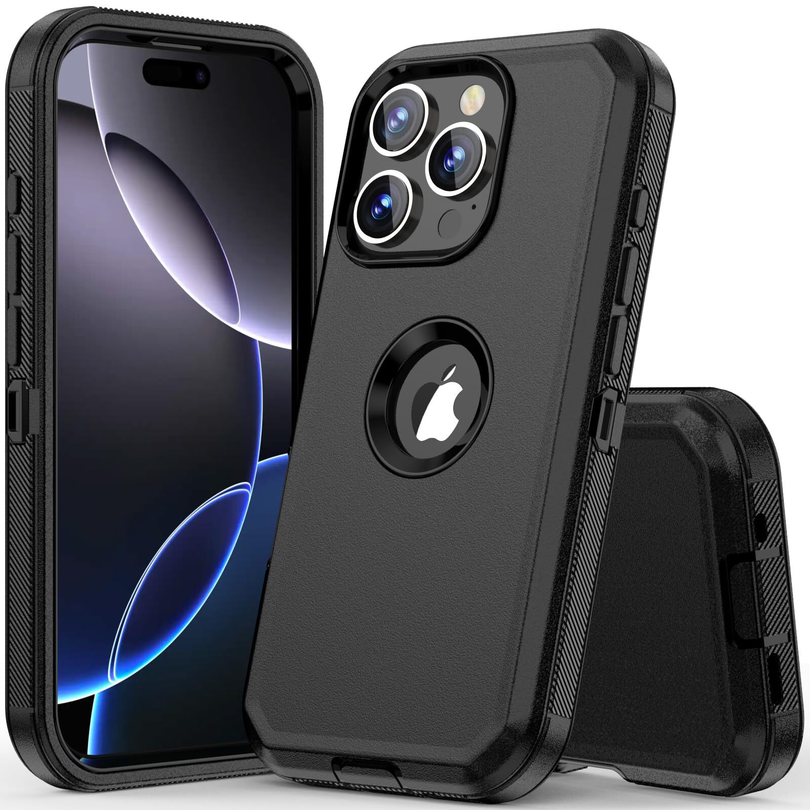 for iPhone 16 Pro Case Full Body Drop Protection Rugged Case Shockproof 3-Lay...