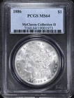 1886-P $1 Morgan Silver Dollar PCGS MS 64 | McClaren Collection II