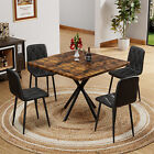 5 Piece Dining Table Set Square Table w/ 4 Chair Kitchen Breakfast Furniture