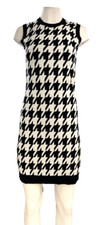 LAUREN RALPH LAUREN WOMEN'S AZTEC BLACK WHITE DRESS 100% WOOL