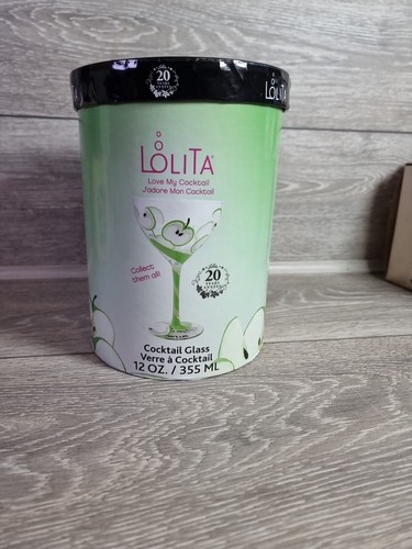 "Copa de vino de cóctel Lolita Appletini 7"" H 12 oz pintada a mano Enesco nueva en caja" - Imagen 10 de 15