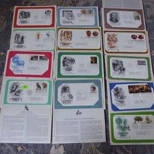 13 First Day Of Issue US Stamps 1976 - 78 Artcraft Postal Commemorative Society