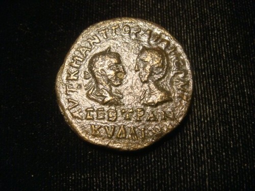 GORDIAN III & TRANQUILLINA. ANCHIALUS. AE 26. Homonoia. Nice! - Picture 1 of 2