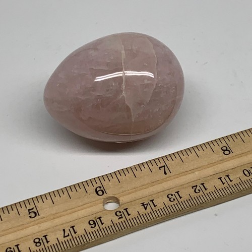 123.1g, 2.1"x1.6", Natural Gemstone Pink Rose Quartz Egg Crystal @India, B34467 - Picture 13 of 13