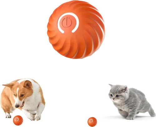 Palla giocattolo elettronica USB Smart Dog interattiva animale domestico automatico palla in movimento regalo - Foto 13 di 20