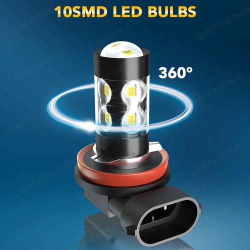 For Pontiac G6 2005-2007 6x Combo H9 H11 H8 LED Headlight Hi-Low Fog Light Bulbs - Picture 11 of 14