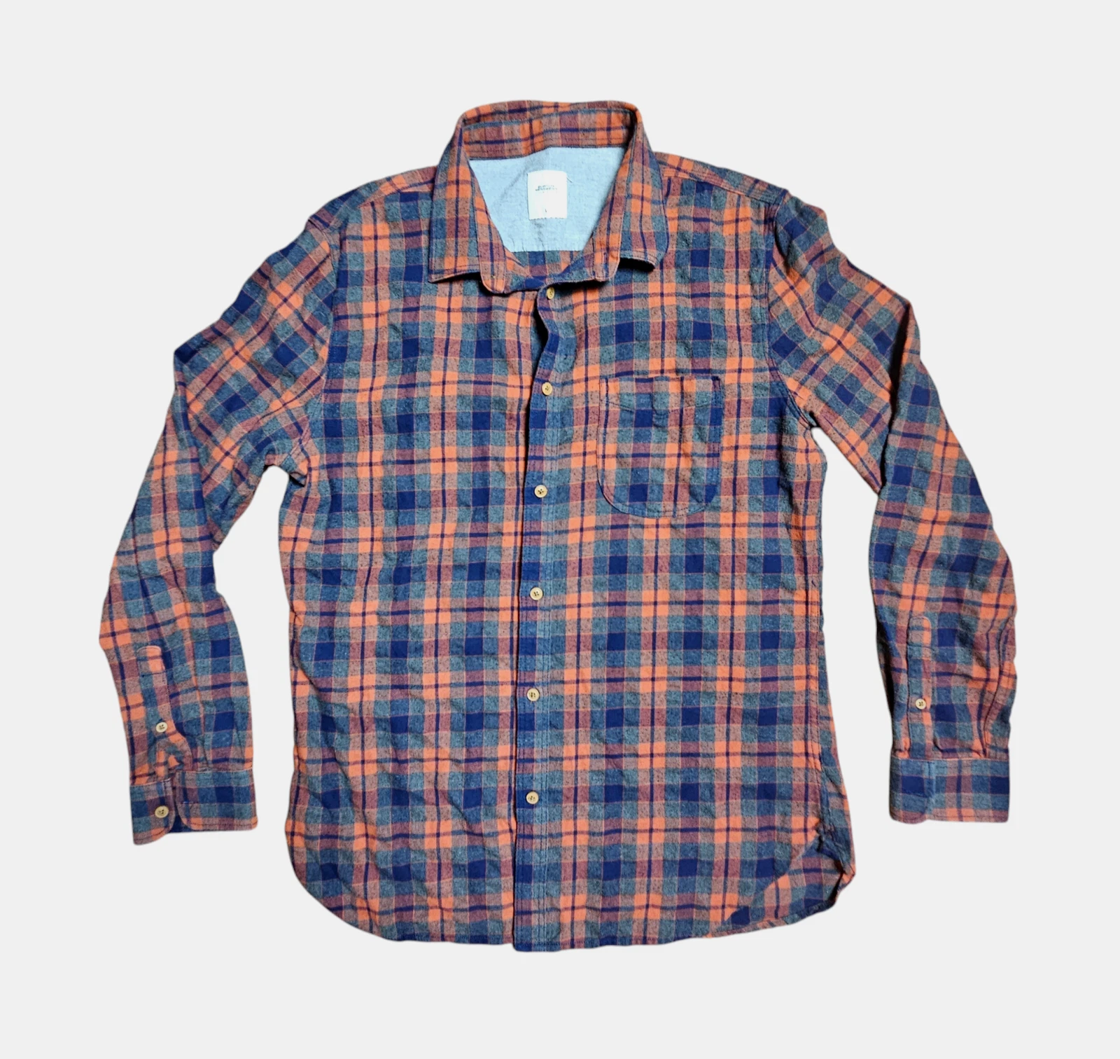 burton flannel plaid button up long sleeve shirt