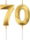 Birthday Candle Gold Number 70 BIG 13cm 70th Party Cake Decoration Anniversary