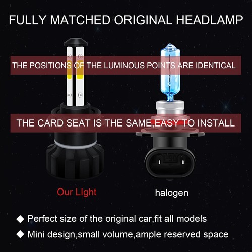 6x Xenon White LED High Low Beam Headlight+Fog Bulbs For 2006-2015 Ford Fusion - Bild 3 von 12