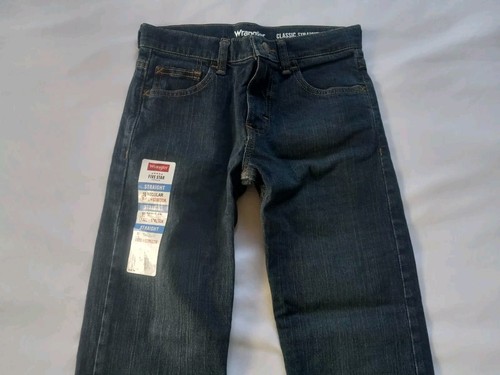 Wrangler Straight Fit Boys Blue Jeans Size 10 Regular Flex Adjust To Fit Waist - Picture 4 of 9