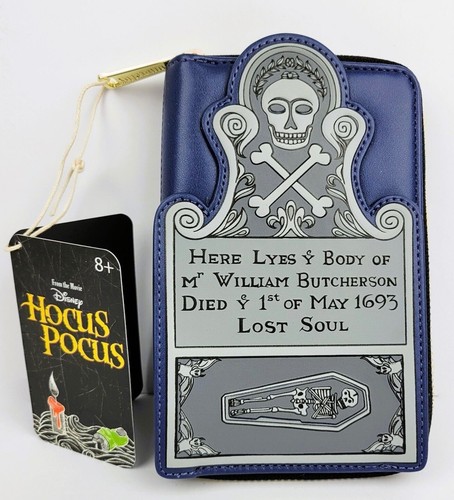 NUEVO CON ETIQUETAS EXCLUSIVO Cartera Loungefly Disney Hocus Pocus Billy Butcherson Cremallera Alrededor - Imagen 2 de 3
