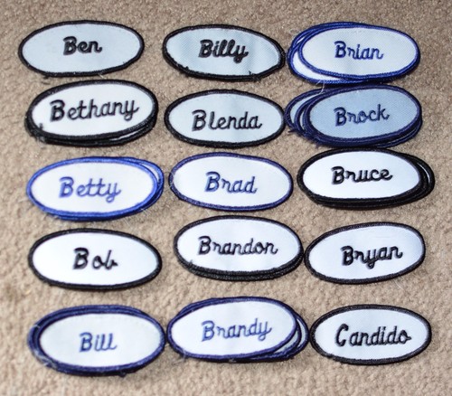 Embroidered Name Tag Patch for Employee Shirt Uniform Jacket Vest Mechanic Shop - Picture 38 of 182