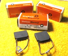 NOS 1950-1955 Chevrolet, generator brush lot of 3 , W/ 55 amp, Delco Remy